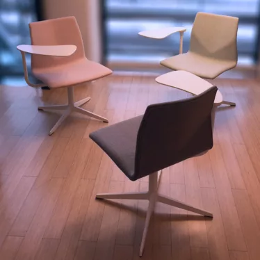 Four Design FourCast lys melert rosa stol med sidebord