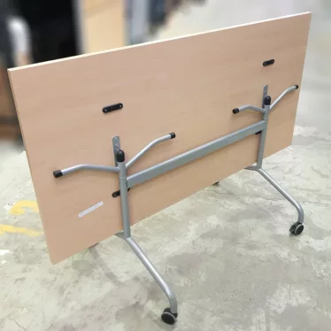 Møtebord bjerk 160 x 80 cm sammenleggbart på hjul