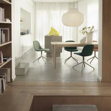 Fiber side chair swivel base