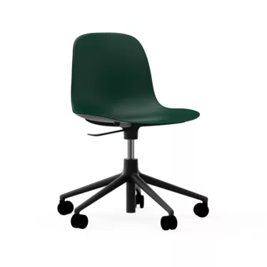 Form Chair Swivel 5W - Grønt sete / Sort understell