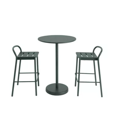 Linear Steel Cafe Table - Grey