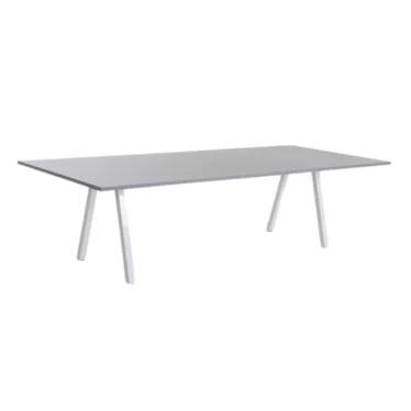 Lux 280x120 cm konferansebord - Hvit bordplate / Hvit understell