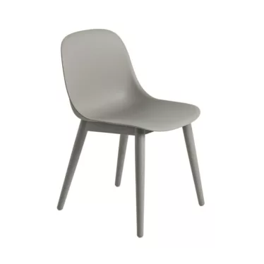 Fiber side chair swivel base - Refine sort skinn / Sort understell