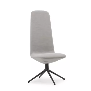 Off Chair høy 4L Aluminium - Grå Remix 3 tekstil / Sort understell av aluminium