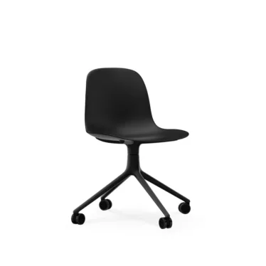Form Chair Swivel 4W - Sort sete / Sort understell