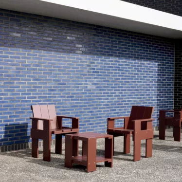 Crate utendørs spisestol - Rødlakkert