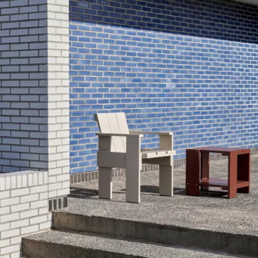 Crate utendørs spisestol - Hvitlakkert