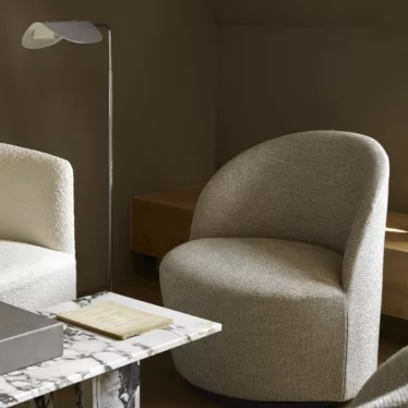 Tearoom Lounge Chair Svingbar - Gråbeige Safire 004