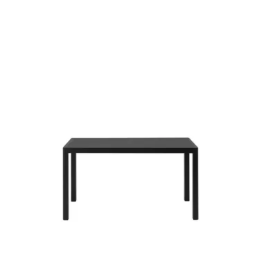 Workshop Table - Sort linoleum / Sort eik understell