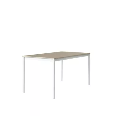 Base Table - Lakkert Eikefinér / Hvitt understell