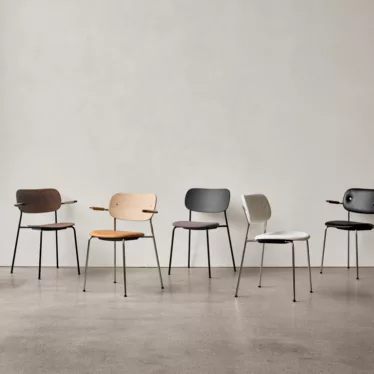 Co Chair - Eik / Pulverlakkert stål understell