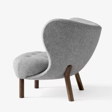 Little Petra VB1 Lounge chair - Grå Halligdal 130 / Oljet valnøtt