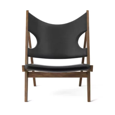 Knitting Lounge Chair - Sort Dakar 0842 / Valnøtt understell