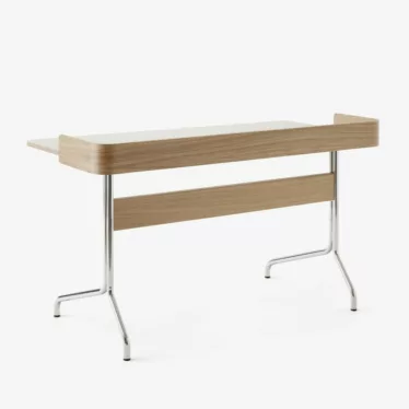 Pavilion Desk AV17 - Linoleum Mushroom 4176 / Eik / Krom ben