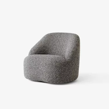 Margas Lounge Chair LC2 - Grå Zero 0011 / Sortlakkerte eik / Swivel