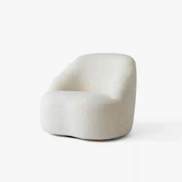 Margas Lounge Chair LC2 - Beige Karakortum 001 / Sortlakkerte eik / Swivel