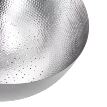 Shade lys Pendant - Stor / Klarlakkert spunnet aluminium