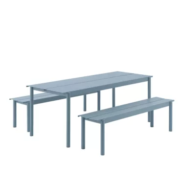 Linear Steel Table Large 200 x 75cm - Pale Blue