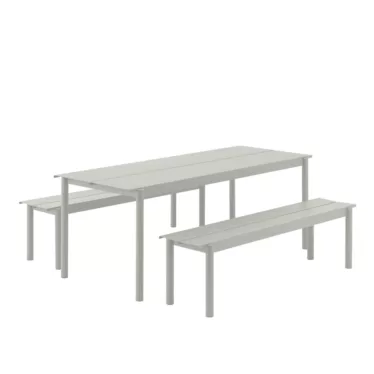 Linear Steel Table Large 200 x 75cm - Grå