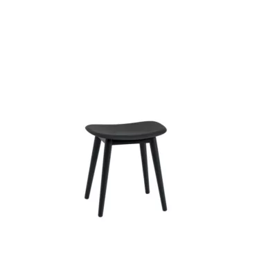 Fiber stool wood base
