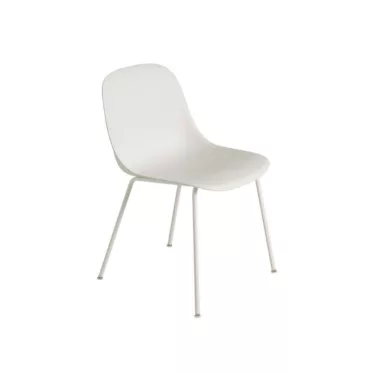 Fiber side chair tube base - Refine konjakk skinn / Sort understell