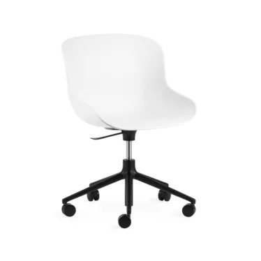 Hyg Chair Swivel - Hvitt skall / Gaslift / Sort fotkryss