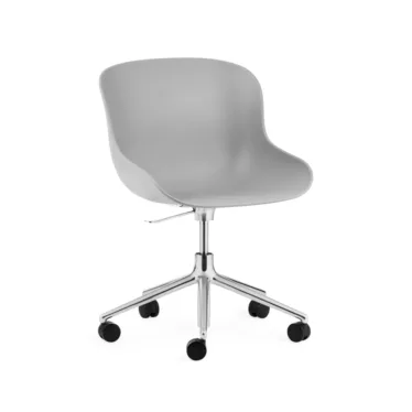 Hyg Chair Swivel - Grått skall / Gaslift / Aluminium fotkryss