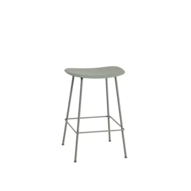 Fiber Bar stool tube base - Sort sete / Sort understell
