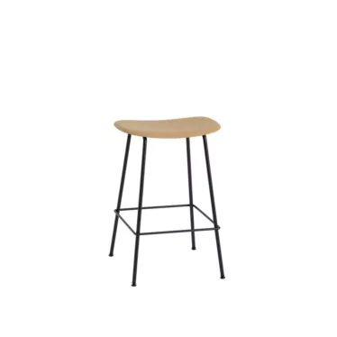 Fiber Counter stool tube base - Sort sete / Sort understell