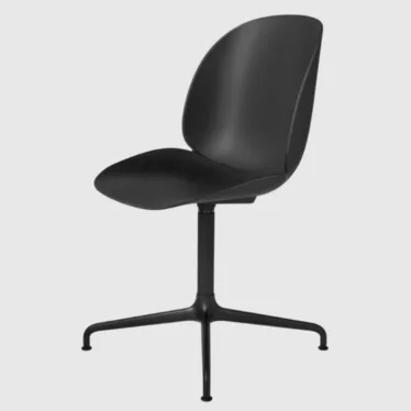 Beetle Swivel Chair - Beige / Matt sort understell