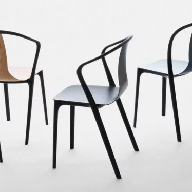 Belleville Chair Plastic - Sort skall / Sort understell