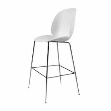 Beetle Bar Chair - Pebble Brun / Sort krom understell