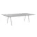 Lux 280x120 cm konferansebord - Grå bordplate / Hvit understell
