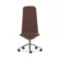 Off Chair høy 5W Aluminium - Cognac Ultra Leather lær / Sølvfarget understell av aluminium