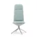 Off Chair høy 4L Aluminium m/sete -og ryggpute - Grønnblå Divina MD tekstil / Sølvfarget understell av aluminium