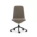 Off Chair lav 5W Aluminium m/liftomat - Brun Hallingdal tekstil / Sort understell av aluminium