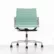 Aluminium Chair EA 118 - Turkis / Polert aluminium armlener / Polert aluminium understell / Hjul for harde gulv