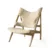 Knitting Lounge Chair - Hvit Nature Sheepskin Curly / Naturlig eik understell