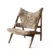 Knitting Lounge Chair - Brun Sahara Sheepskin Curly / Valnøtt understell