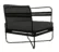Bris stol - Sort Panama Shadow / Sort rustfritt stål understell