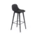 Fiber bar stool wood base - Sort sete / Sort understell