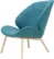 Eden Lounge chair - Tekstil Melange 182 (turkis), ben i ask natur