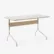 Pavilion Desk AV16 - Linoleum Mushroom 4176 / Eik / Krom ben