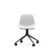 Form Chair Swivel 4W - Hvitt sete / Sort understell