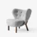 Little Petra VB1 Lounge chair - Grå Halligdal 130 / Oljet valnøtt