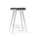 High Stool Lav - Sort skinn / Aluminium