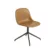 Fiber side chair swivel base - Refine konjakk skinn / Sort understell
