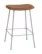 Fiber Counter stool / tube base - Fullpolstret / H:65 cm / Brungrå