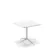 Kvart 80x80 cm - Hvit bordplate / Hvitt understell