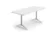 Kvart rektangulært 140x80 cm - Hvit bordplate / Hvitt understell